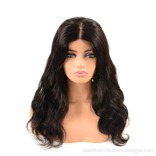 100% Brazilian Virgin Human Hair Transparent Swiss Lace Wig HD Body Wave Curly Lace Front wigs for Black Women